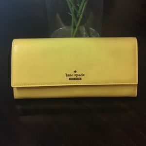Kate spade yellow and periwinkle wallet